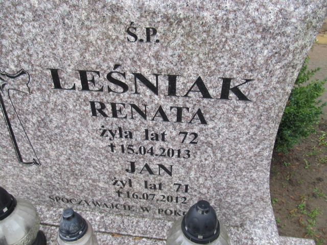 Renata Leśniak 1941 Kamień Pomorski - Grobonet - Wyszukiwarka osób pochowanych