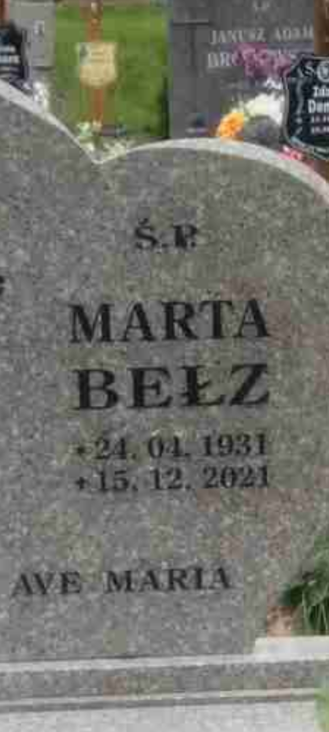 Marta Bełz 1931 Kamień Pomorski - Grobonet - Wyszukiwarka osób pochowanych