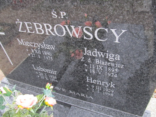Henryk Żebrowski 1929 Kamień Pomorski - Grobonet - Wyszukiwarka osób pochowanych
