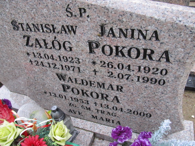 Stanisław Załóg 1923 Kamień Pomorski - Grobonet - Wyszukiwarka osób pochowanych