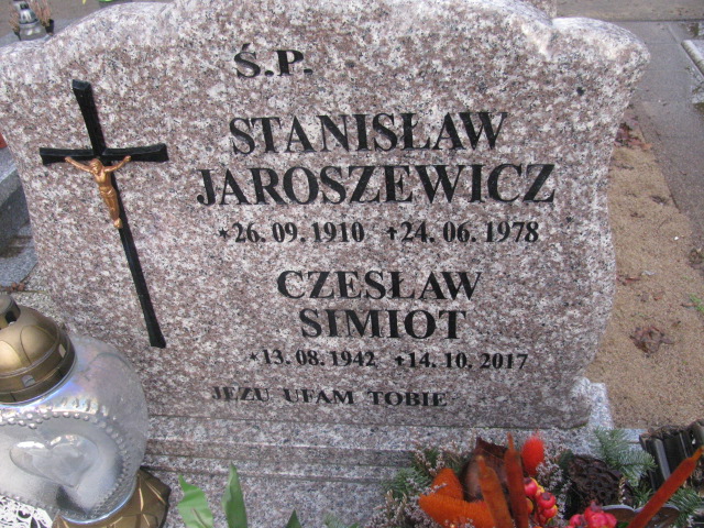 Stanisław Jaroszewicz 1910 Kamień Pomorski - Grobonet - Wyszukiwarka osób pochowanych