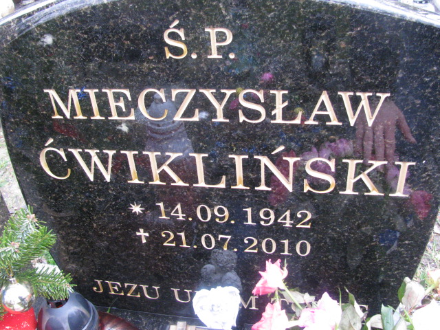 Mieczysław Ćwikliński 1942 Kamień Pomorski - Grobonet - Wyszukiwarka osób pochowanych