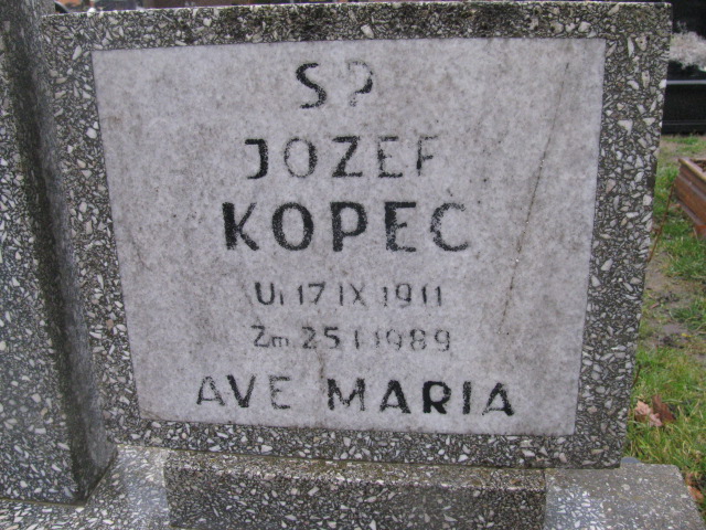 Józef Kopeć 1911 Kamień Pomorski - Grobonet - Wyszukiwarka osób pochowanych