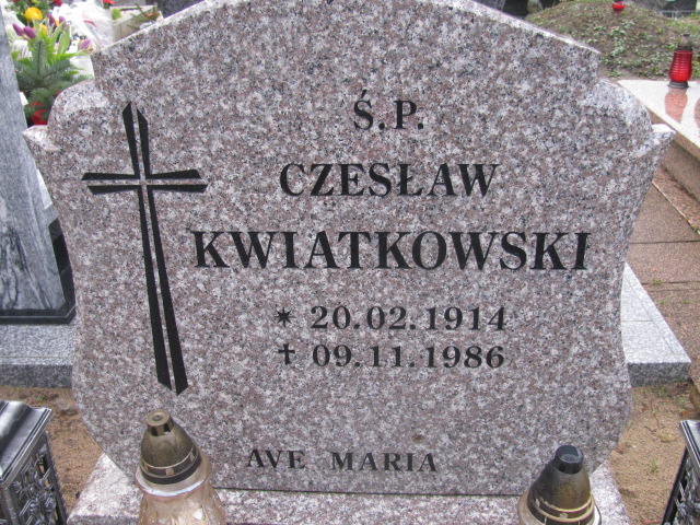 Czesław Kwiatkowski 1914 Kamień Pomorski - Grobonet - Wyszukiwarka osób pochowanych