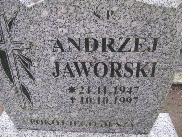 Andrzej Jaworski 1947 Kamień Pomorski - Grobonet - Wyszukiwarka osób pochowanych