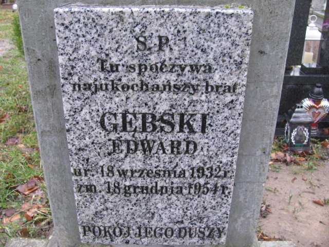 Edward Gębski 1932 Kamień Pomorski - Grobonet - Wyszukiwarka osób pochowanych